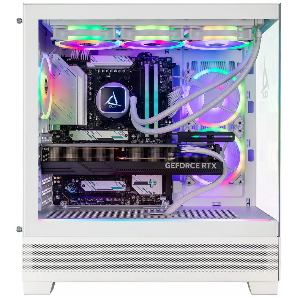 CLX - SET Gaming Desktop - AMD Ryzen 9 9950X - 64GB DDR5 5600 Memory - GeForce RTX 4080 SUPER - 2TB NVMe M.2 SSD - White_1