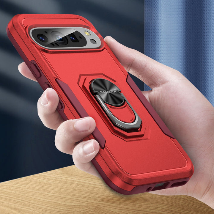 SaharaCase - Raider Series Heavy-Duty Case for Google Pixel 9 and 9 Pro - Viper Red_4