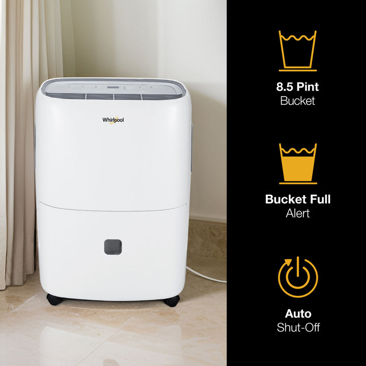 Whirlpool - Energy Star 30-Pint Dehumidifier - White_2