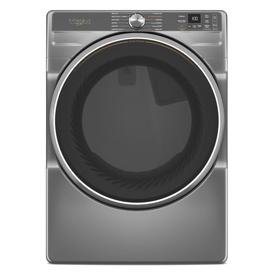 Whirlpool - 7.4 cu. ft. Smart Front Load ENERGY STAR® Electric Dryer with Steam Capabilities - Radiant Silver_0