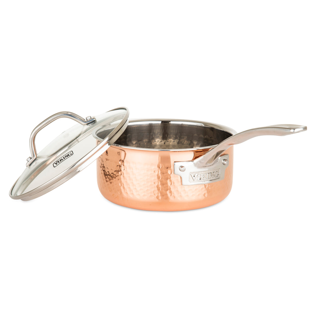 Viking 3-Ply Copper Hammered 10 Piece Cookware Set - Copper_5