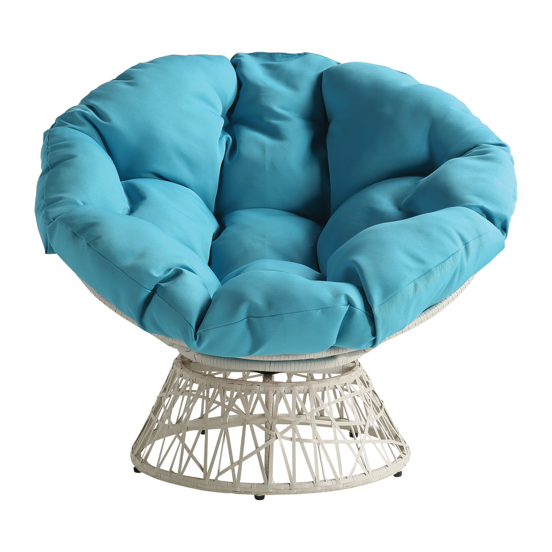 OSP Home Furnishings - Papasan Chair - Blue_0