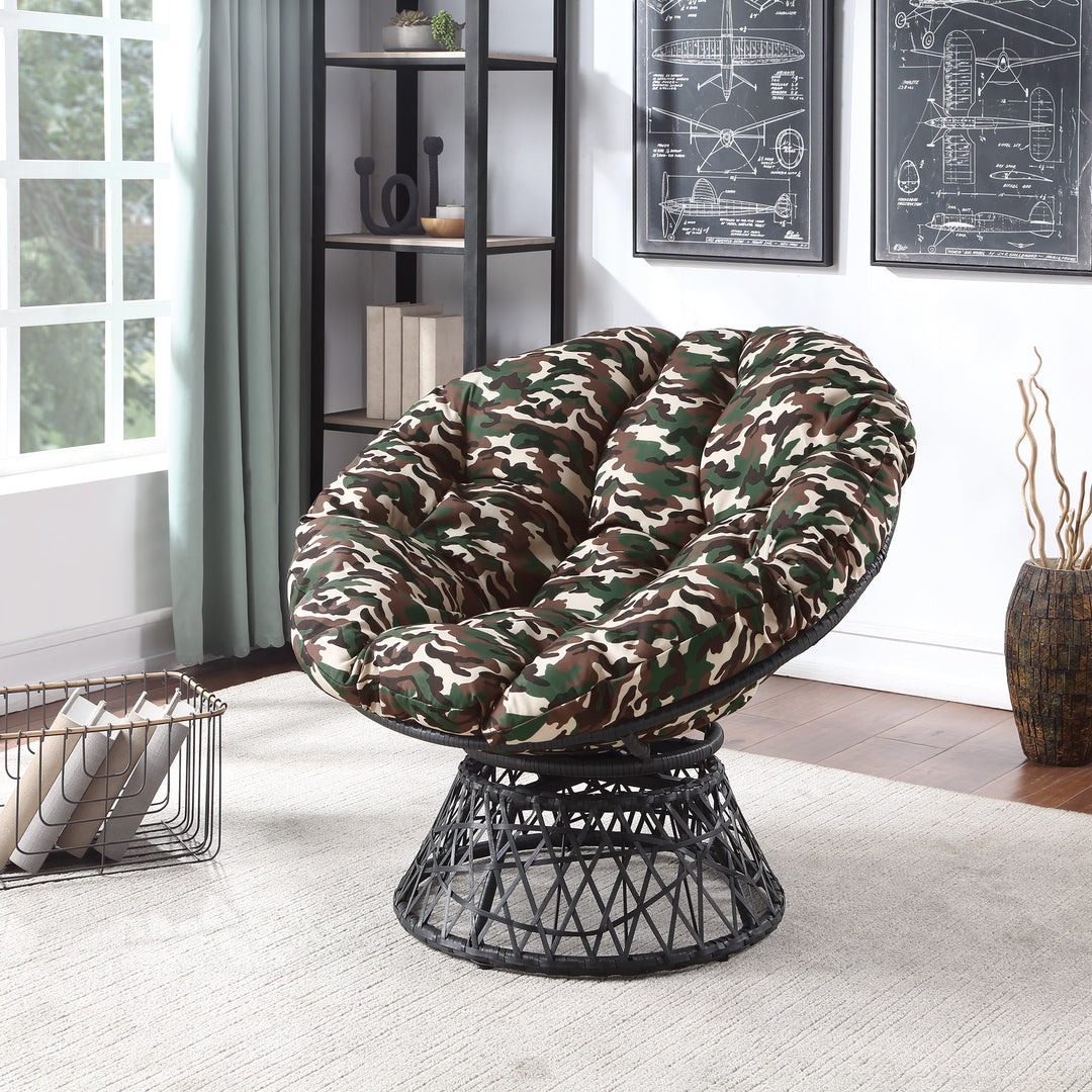 OSP Home Furnishings - Papasan Chair - Camo_4