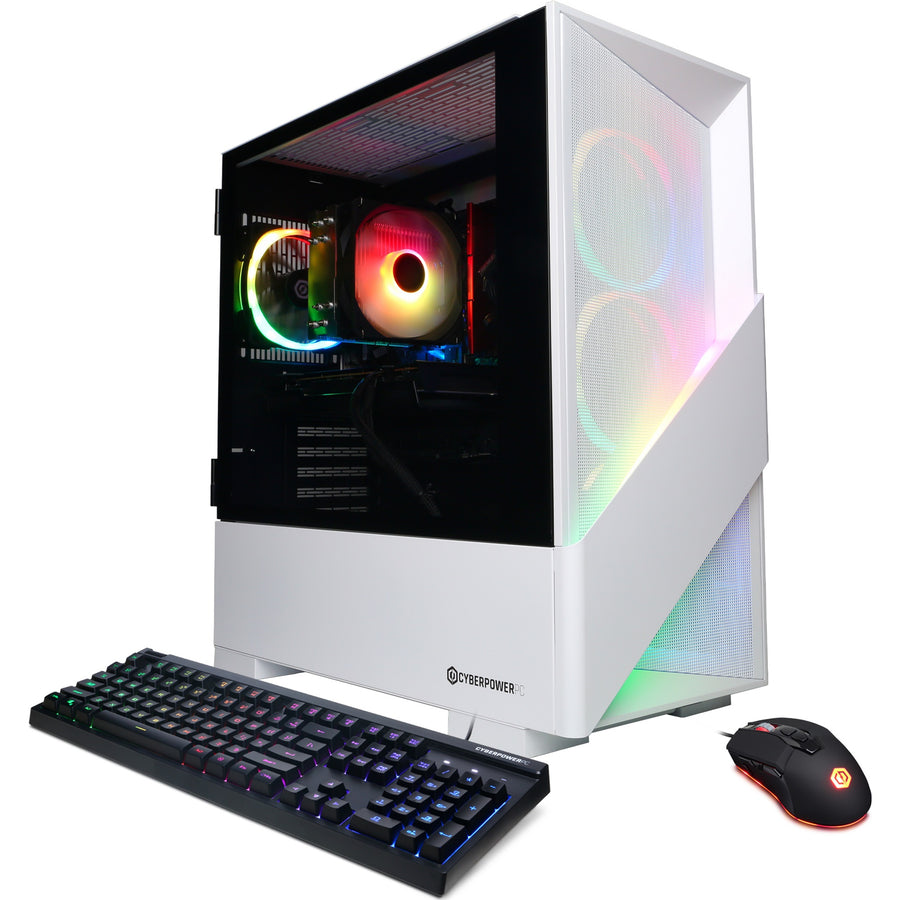 CyberPowerPC - Gamer Master Gaming Desktop - AMD Ryzen 7 9700X - 16GB Memory - NVIDIA GeForce RTX 4060 Ti 8GB - 2TB SSD - White_0