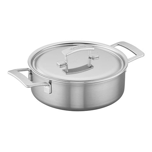 Industry 5 4qt Stainless Steel Deep Saute Pan w/ Double Handles_0
