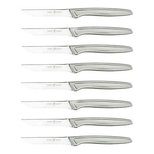 8pc Stainless Steel Serrated Steak Knife Set_0