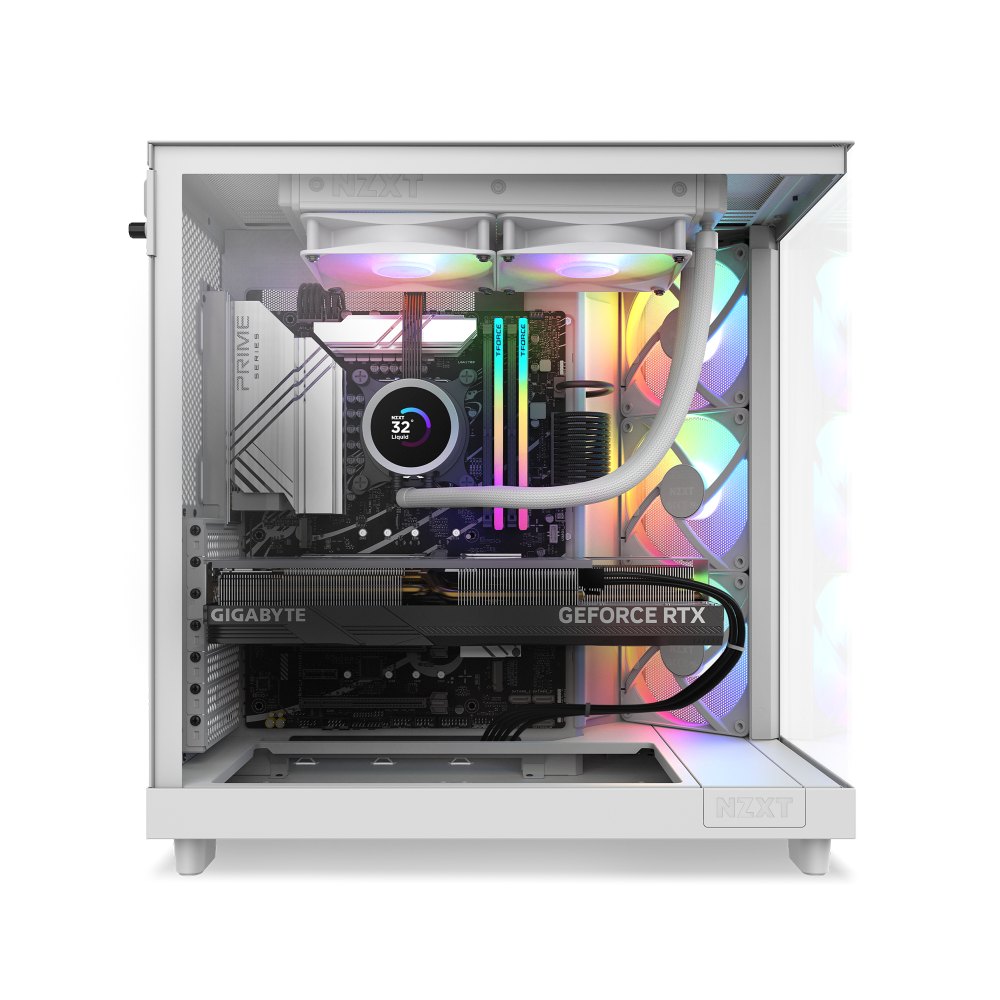 NZXT Player: Two Gaming Desktop - Intel Core i7-14700KF - 32GB RAM - NVIDIA GeForce RTX 4070 Ti Super - 1TB NVMe SSC - White_2