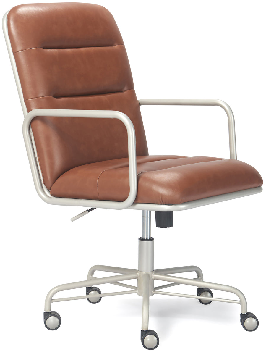 Finch - Franklin Upholstered Office Chair - Bonded Leather - Brown_0