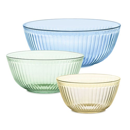Colors Sculpted Tinted 3pc Mixing Bowl Set_0