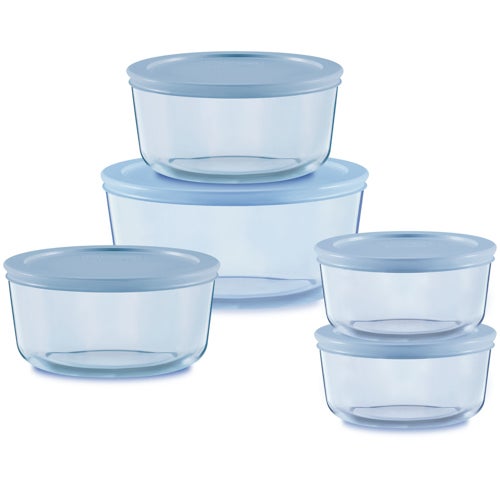 Simply Store Tinted 10pc Round Glass Food Storage Set_0