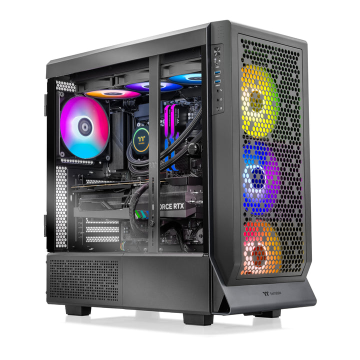 Thermaltake - LCGS Apollo i480S Gaming Desktop Intel Core i9-14900KF- 32GB DDR5 RAM, NVIDIA GeForce RTX4080 Super, 2TB NVMe M.2 - Black_0