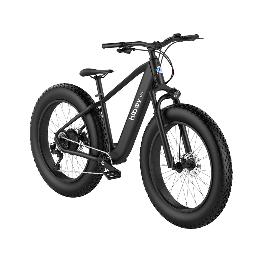 HiBoy - P6 Electric Bike w/ 62.1 mi Max Operating Range & 28 mph Max Speed - Black_0