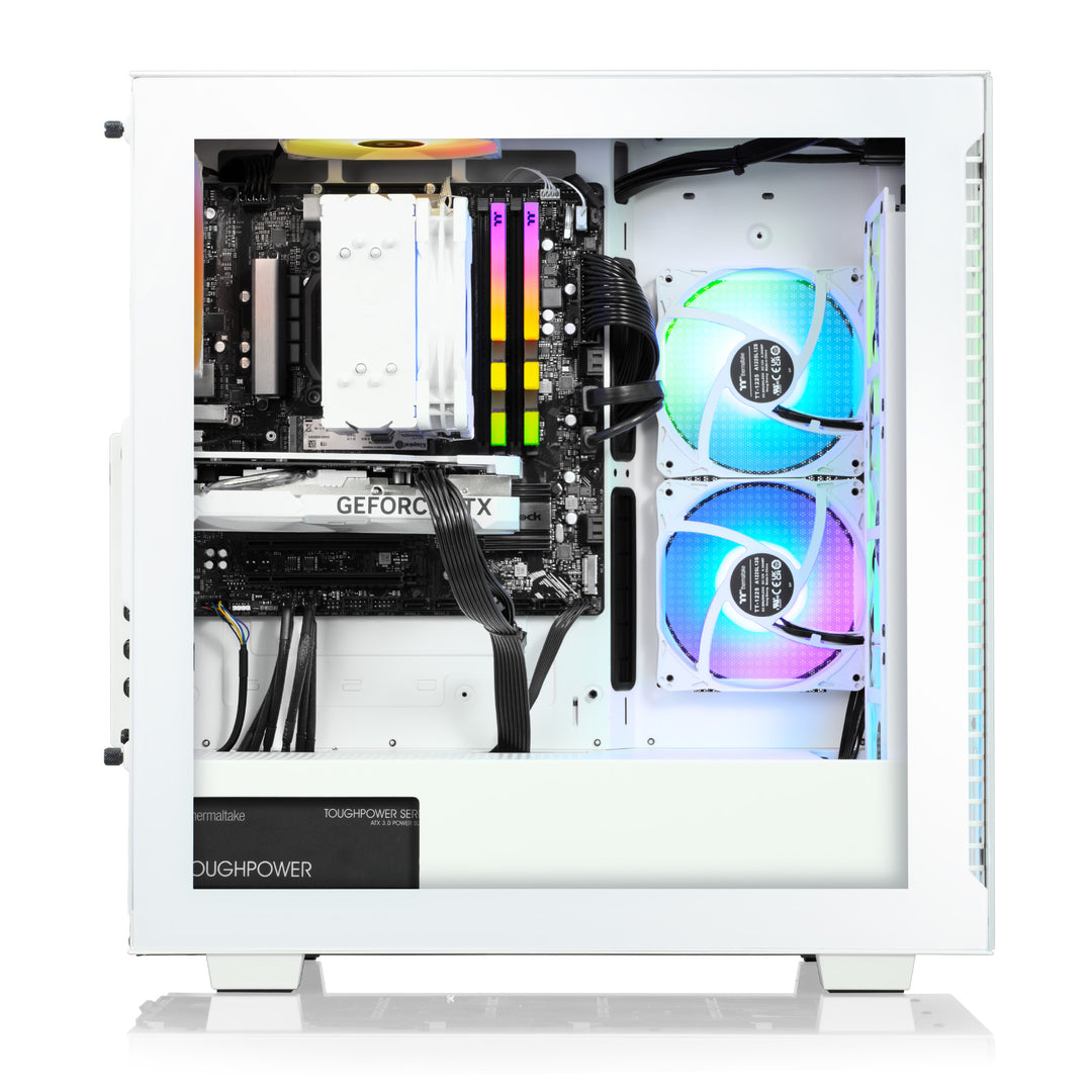 Thermaltake - LCGS View i460T V2 Gaming Desktop Intel Core i7- 14700F,  32GB DDR5 RAM, NVIDIA GeForce RTX 4060 Ti, 1TB NVMe M.2 - White_6