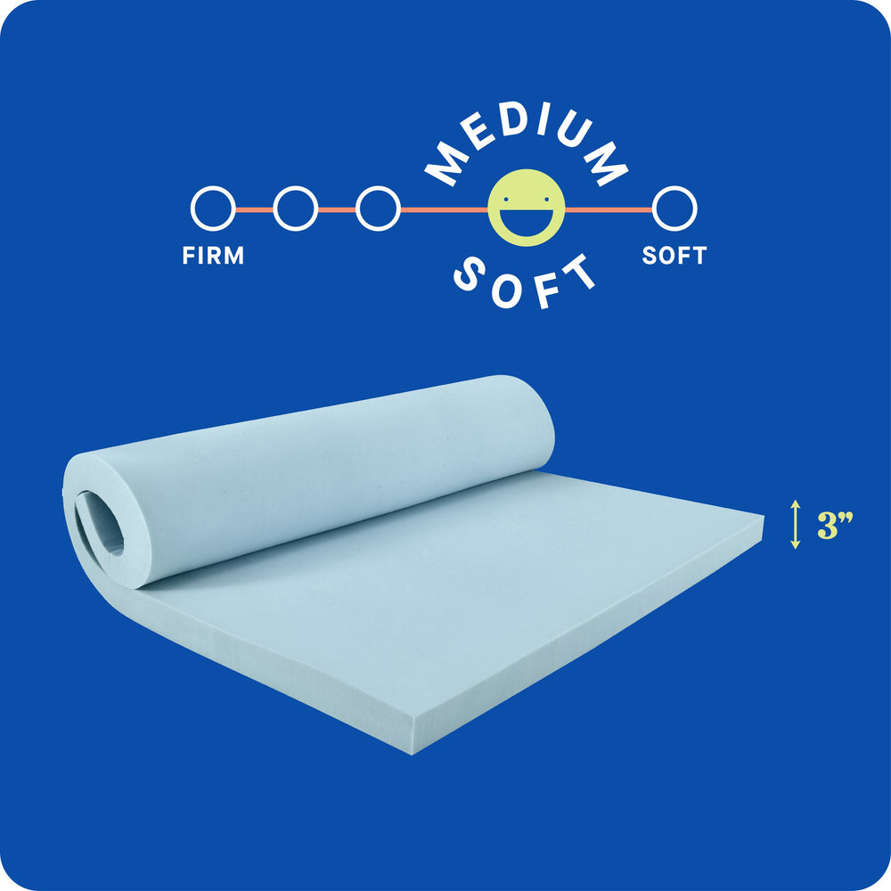 Sealy - Sealy® Dreamlife™ 3” Gel Memory Foam Mattress Topper, CA King - Blue_1