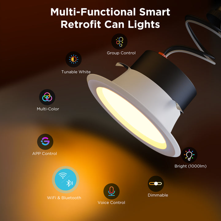 Govee - Smart Recessed Downlight 6inch-4pk - Multi_5