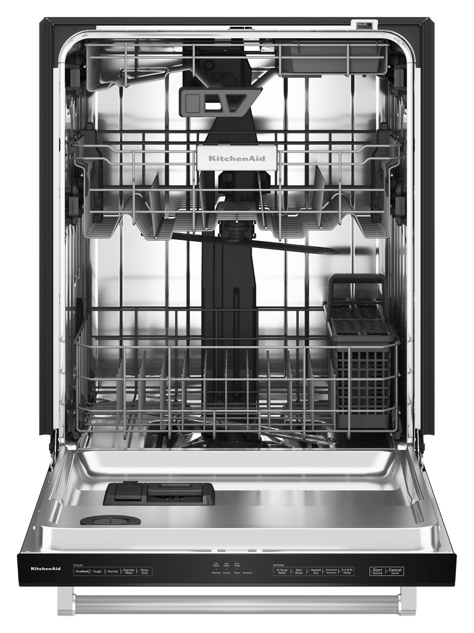 KitchenAid - 24" Top Control Built-in Stainless Steel Tub Dishwasher with 3rd Rack, 40+ Total Wash Jets and 41 dBA - Black Stainless Steel_1