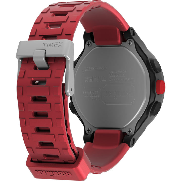 Timex Unisex IRONMAN T200 42mm Watch - Red Strap Digital Dial Black Case - Red_3