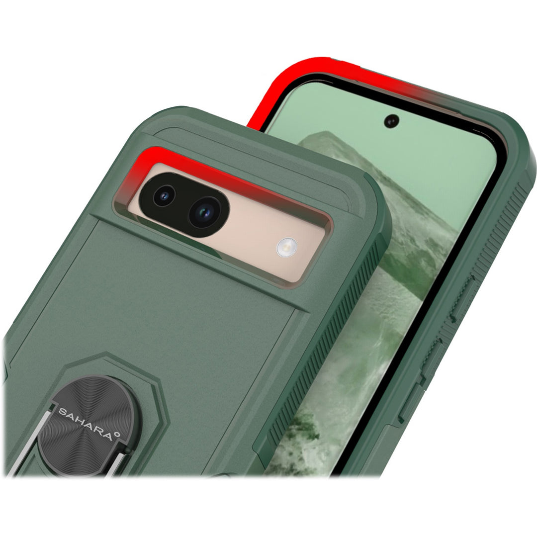 SaharaCase - Raider Series Kickstand Case for Google Pixel 8a - Cactus Green_5