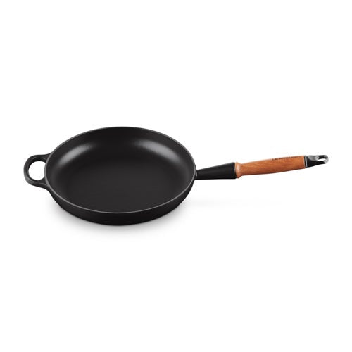 10.25" Signature Cast Iron Fry Pan w/ Alpine Wood Handle Licorice_0