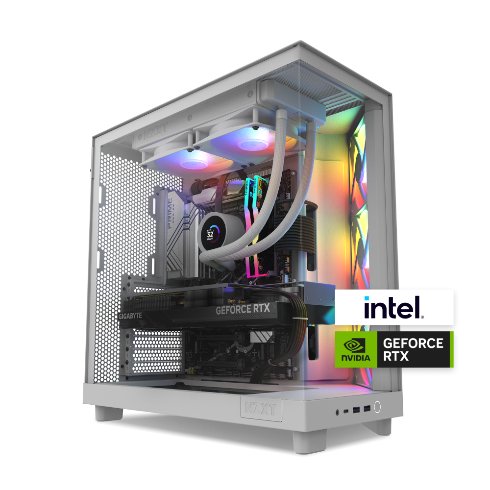 NZXT Player: Two Gaming Desktop - Intel Core i7-14700KF - 32GB RAM - NVIDIA GeForce RTX 4070 Ti Super - 1TB NVMe SSC - White_0