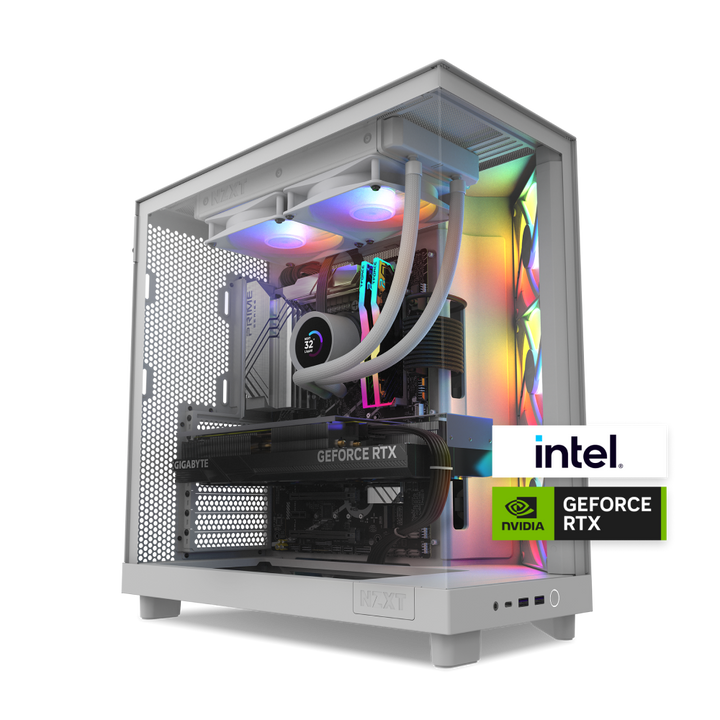 NZXT Player: Two Gaming Desktop - Intel Core i7-14700KF - 32GB RAM - NVIDIA GeForce RTX 4070 Ti Super - 1TB NVMe SSC - White_0