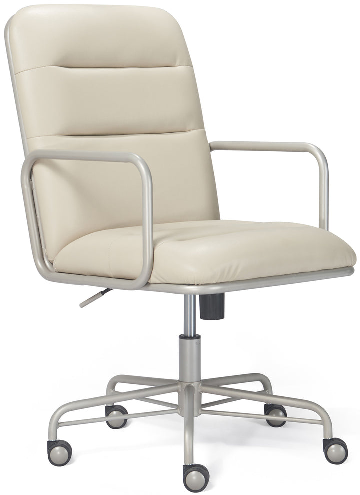 Finch - Franklin Upholstered Office Chair - Bonded Leather - Cream_0