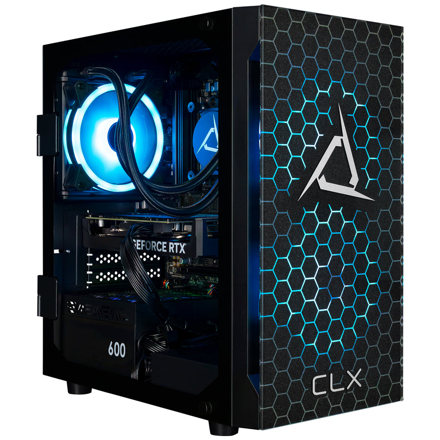 CLX - SET Gaming Desktop - AMD Ryzen 5 9600X - 32GB DDR5 5600 Memory - GeForce RTX 4060 - 1TB NVMe M.2 SSD - Black_0