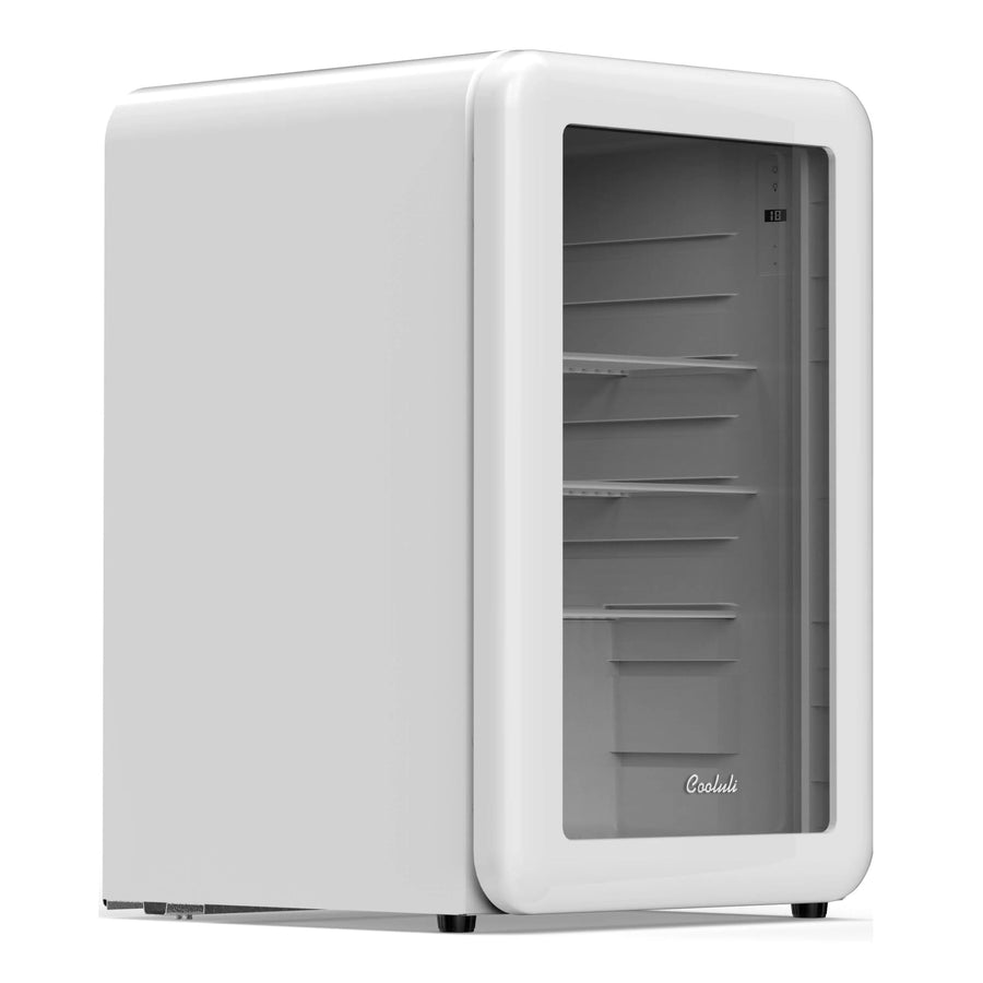 Cooluli Decor 2.4 CuFt Glass Door Beverage Cooler (White) - White_0