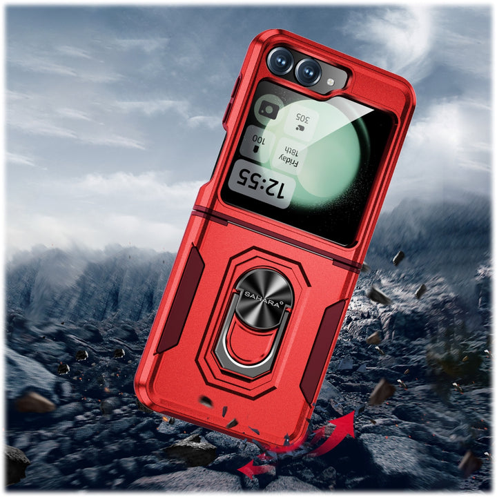 SaharaCase - Raider Series Kickstand Case for Samsung Galaxy Z Flip6 - Viper Red_5