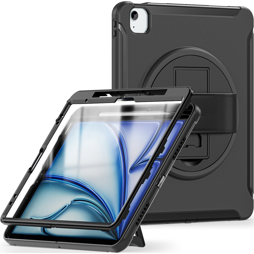 SaharaCase - Raider Series Heavy Duty Case with Hand Strap for Apple iPad Air (M2) 11" 2024 - Scorpion Black_3