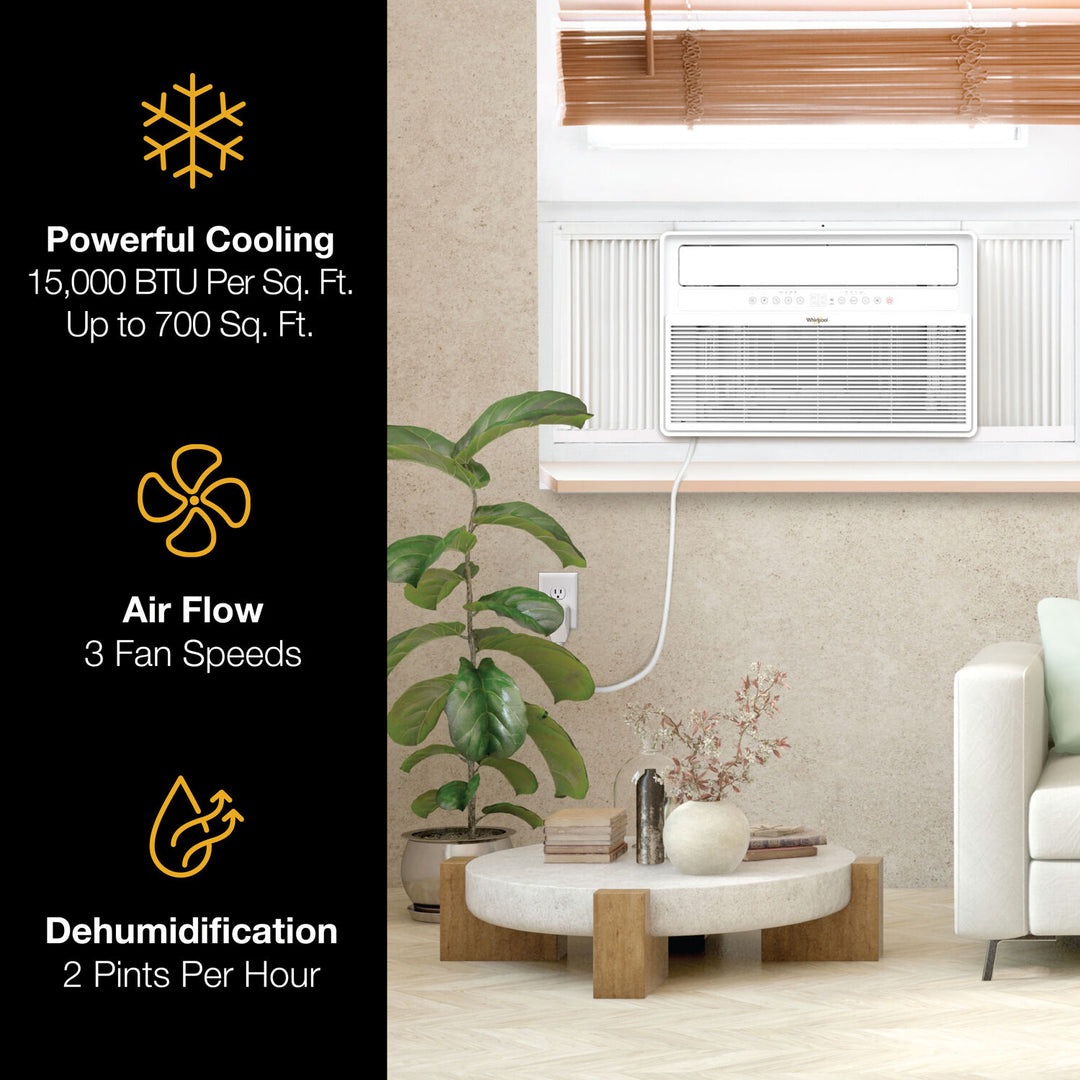 Whirlpool - 15,000 BTU Window Mounted Inverter Air Conditioner with Remote Control - White_7