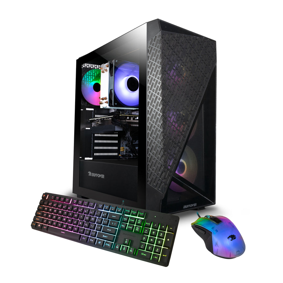 iBUYPOWER - Slate 6 MESH Gaming Desktop PC - Intel Core i5 14400F- NVIDIA GeForce RTX 4060 Ti 8GB- 32GB DDR5 RGB RAM - 2TB NVMe - Black_0