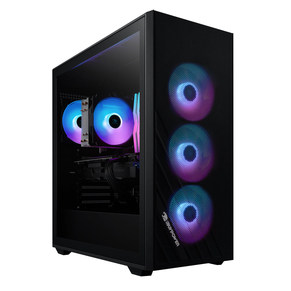 iBUYPOWER - Scale Gaming Desktop PC - AMD Ryzen 5 5500- AMD Radeon RX 6400 4GB- 16GB DDR4 RGB RAM - 1TB NVMe - Black_1