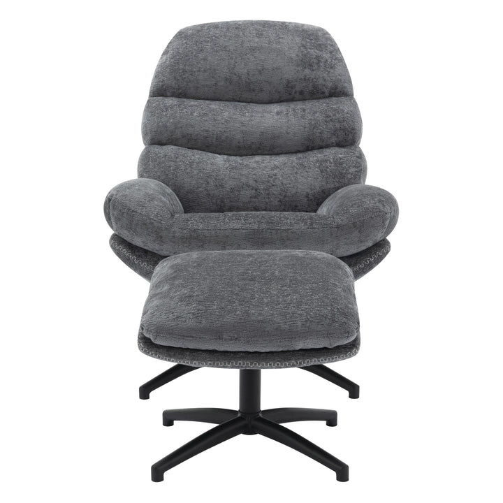 OSP Home Furnishings - Kerry Swivel Lounge Chair & Footrest - Gray_0