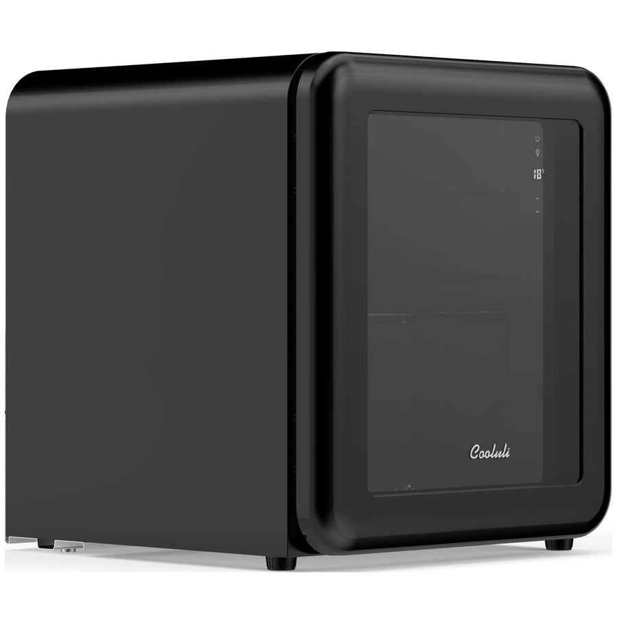 Cooluli Decor 1.7 cuft Glass Beverage Cooler (Black) - Black_0