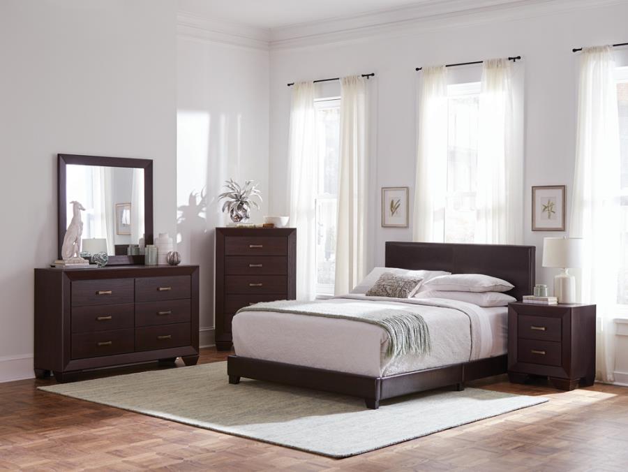 Dorian 4-piece Bedroom Set Brown and Dark Cocoa Bundle