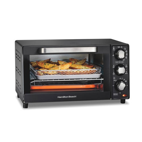 Sure-Crisp 4 Slice Air Fryer Toaster Oven Black_0