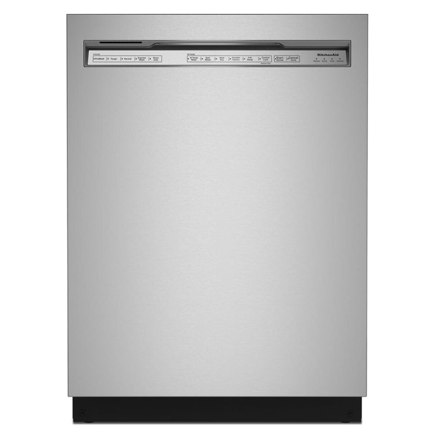 KitchenAid - 24" Front Control Built-in Stainless Steel Tub Dishwasher with 3rd Rack, 40+ Total Wash Jets and 41 dBA - Stainless Steel_0