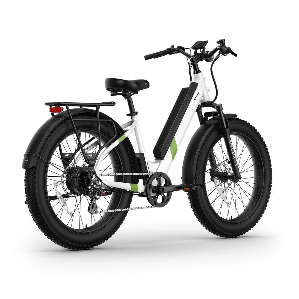 NIU - BQi Fat Tire eBike w/ up to 60 miles Max Operating Range and 28 MPH Max Speed - White_1