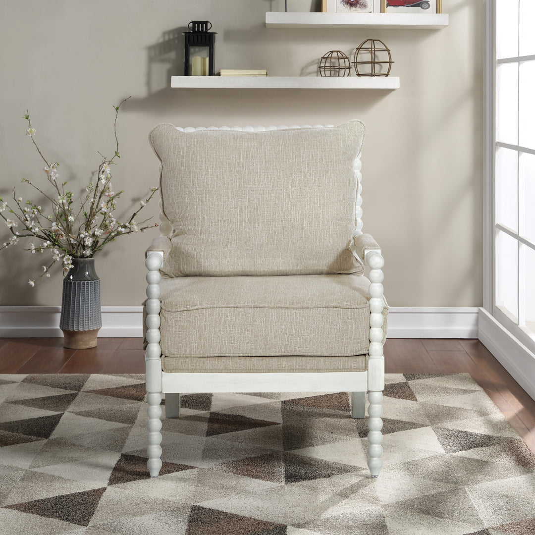 OSP Home Furnishings - Kaylee Spindle Chair - Beige Linen_6