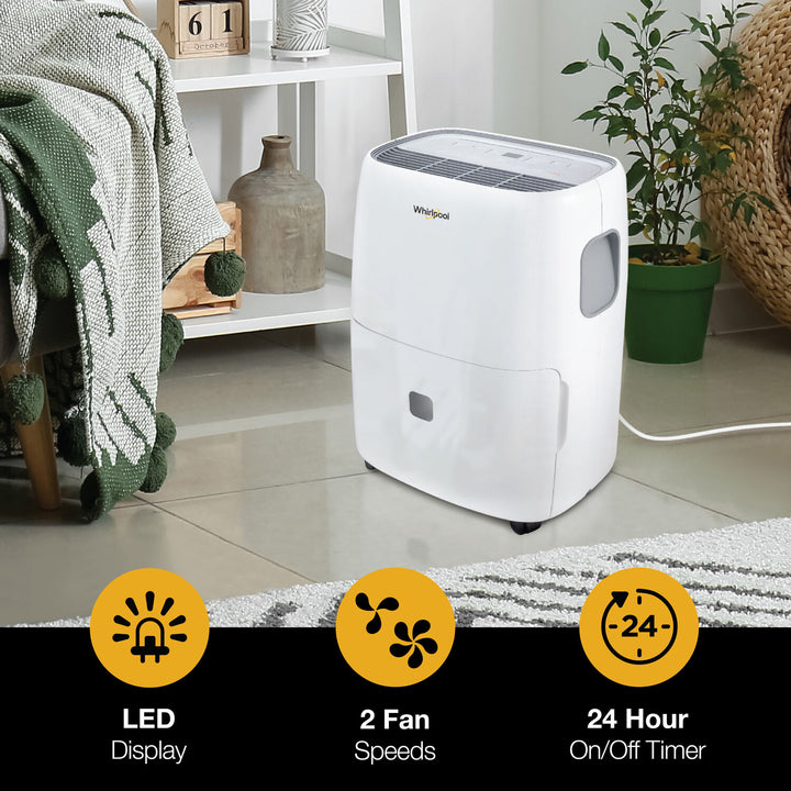 Whirlpool - Energy Star 30-Pint Dehumidifier - White_3