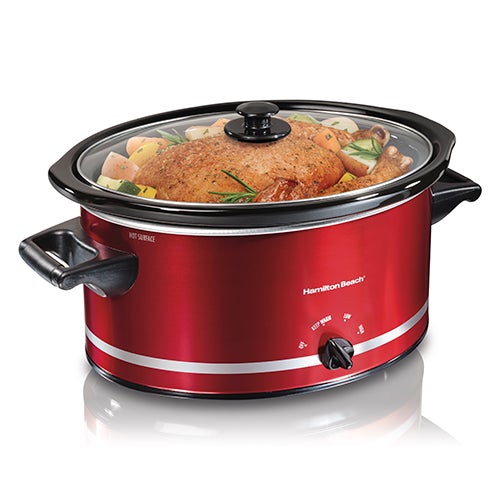 8qt Oval Slow Cooker Red_0