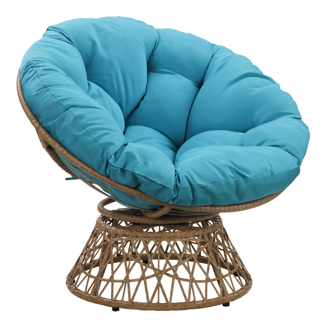 OSP Home Furnishings - Papasan Chair - Blue_1