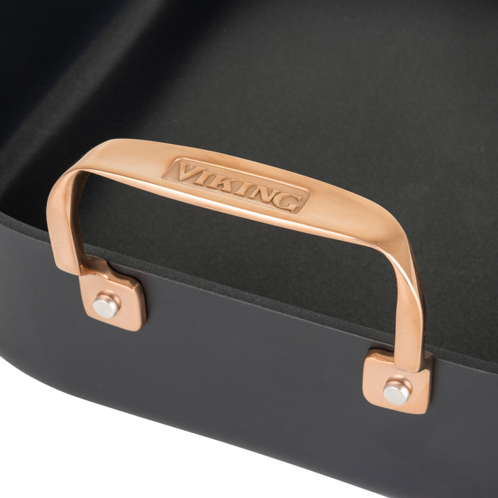 Viking Hard Anodized Roasting Pan with Copper Handles, A Rack and Bonus Carving Set - Multicolor_1