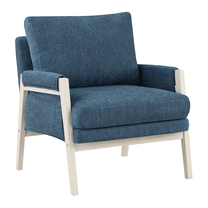 OSP Home Furnishings - Kade Wood Frame Armchair - Navy_1