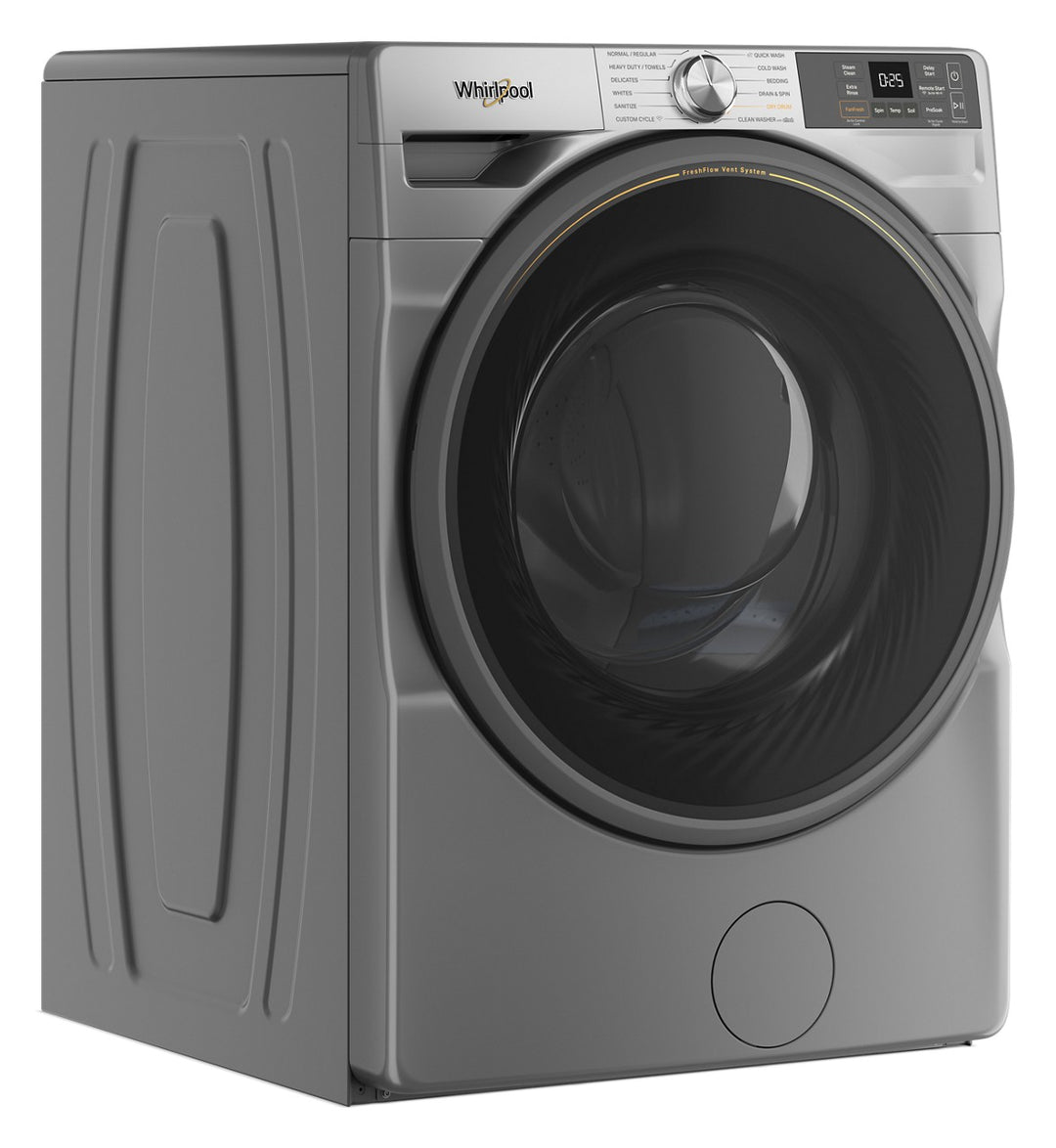 Whirlpool - 4.5 Cu. Ft. High Efficiency Smart Front Load Washer with FreshFlow Vent System - Radiant Silver_1