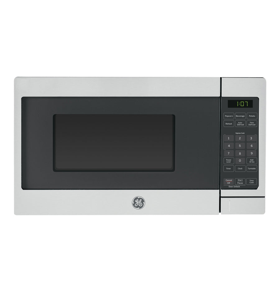 GE - 0.7 Cu. Ft. Countertop Microwave with Convenience Cooking Control - Black Stainless Steel_0