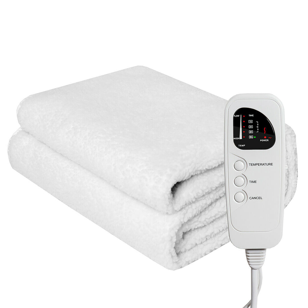 Costway - Massage Table Bed Warmer Heating Pad with 5 Heat Settings & Digital Timer 72''x30'' - White_9