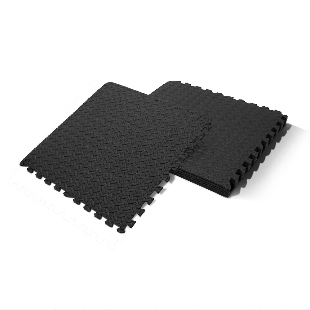 Centr - Gym Flooring Exercise Mats - 48 Sq Ft - Black_1