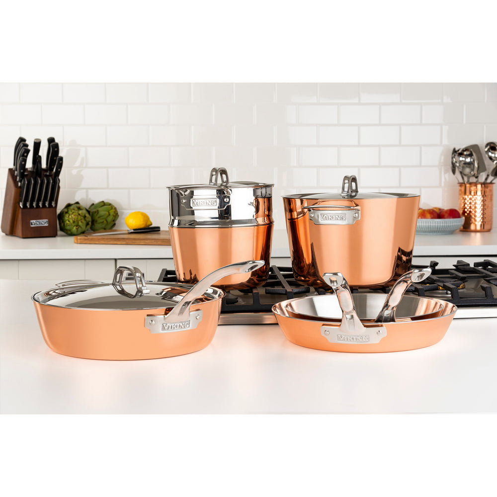 Viking 4-Ply 9PC Copper Cookware Set - Copper_1